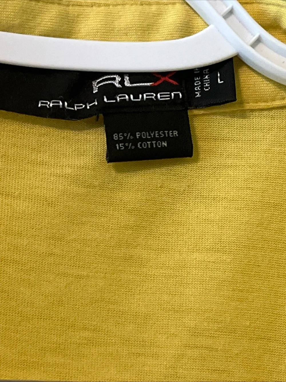 Men’s RLX Ralph Lauren Yellow Polo Shirt Large